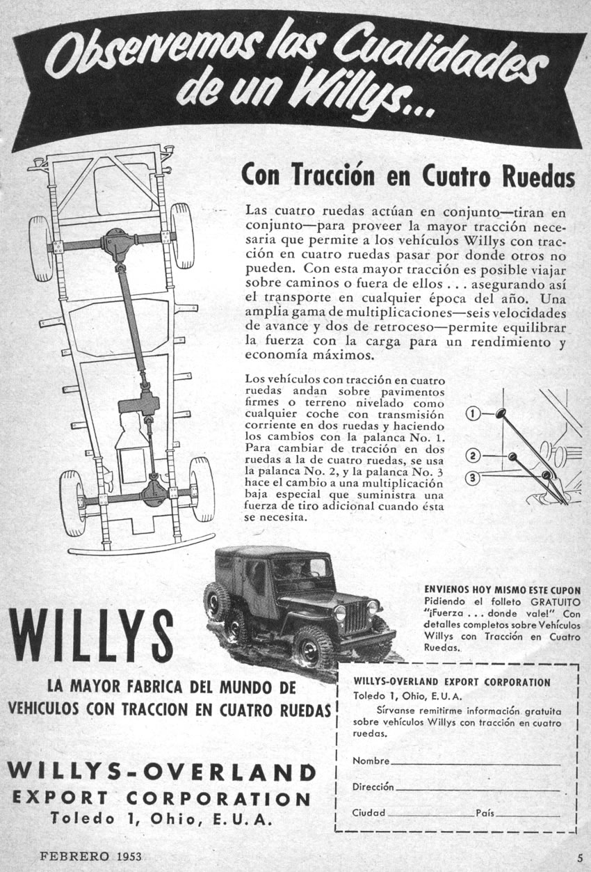 Publicidad - Willys - Febrero 1953