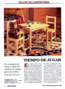 TIEMPO DE JUGAR - Conjunto De mesa y sillas de madera para sus niños
