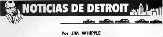 Noticias de Detroit - Por Jim Whipple - Noviembre 1962
