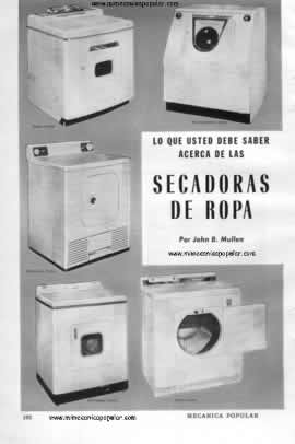 Secadoras de Ropa - Febrero 1955