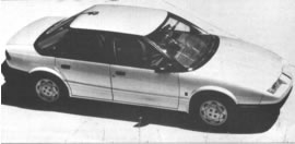 Noticias de Detroit por Jim Dunne Febrero 1990 - Este sedán Saturn parece ser el prototipo final del modelo, en cuanto a estilo y detalles de ingeniería.