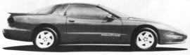 Noticias de Detroit por Jim Dunne Marzo 1990 - Firebird de la próxima generación: Parabrisas de gran inclinación y capó de líneas bajas.