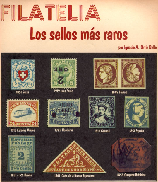 Filatelia - Los sellos más raros - por Ignacio A. Ortiz Bello