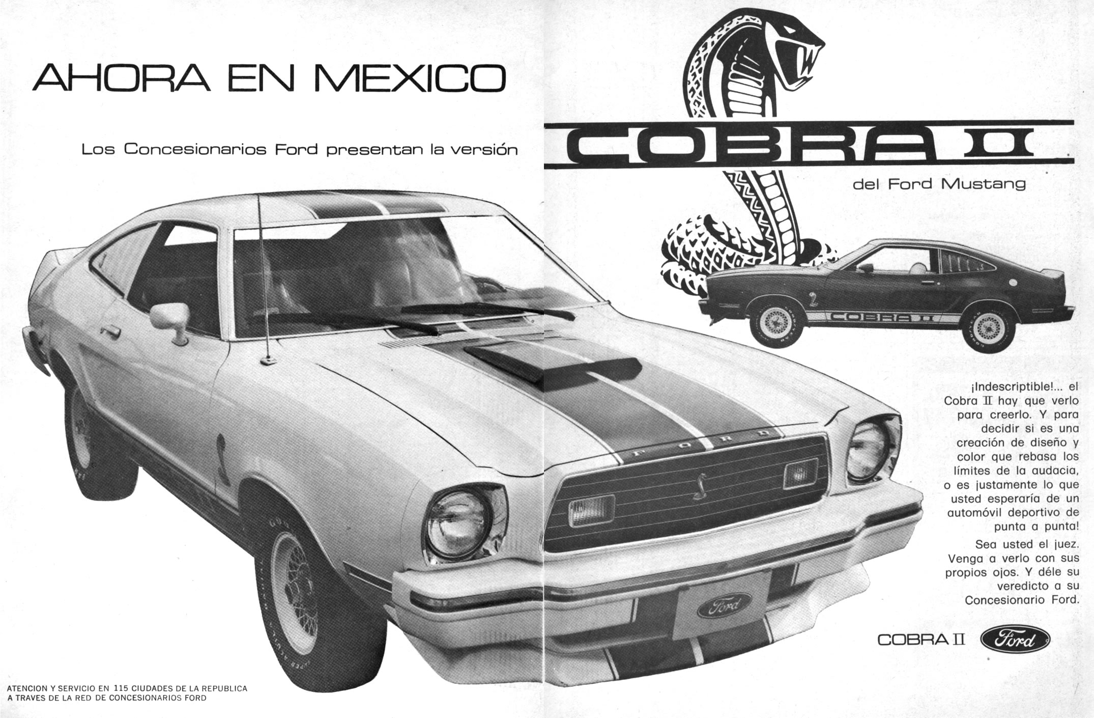 Publicidad - Ford Mustang Cobra II - Mayo 1976