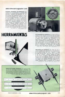 Conozca sus Herramientas - Noviembre 1956