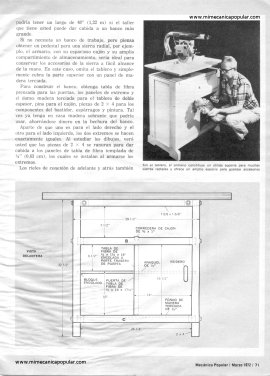 Banco de trabajo muy práctico para un taller pequeño - Marzo 1972