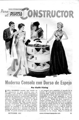 Moderna Consola con Dorso de Espejo - Octubre 1952