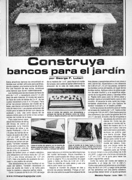 Construya bancos para el jardín - Junio 1984