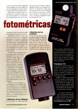 Manual del Fotógrafo - Mediciones fotométricas - Julio 2001
