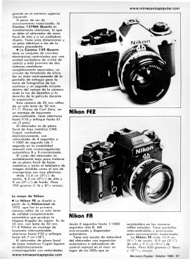 Las mejores cámaras fotográficas - Octubre 1984