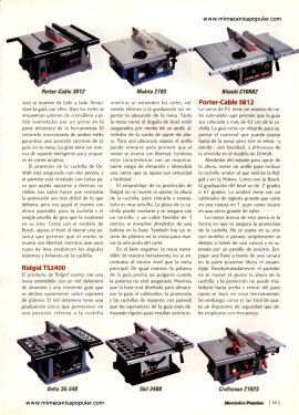 Probamos nueve sierras de mesa portátiles - Noviembre 2001