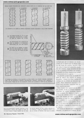 Haga unos candeleros en espiral con ayuda de un torno de madera - Enero 1973