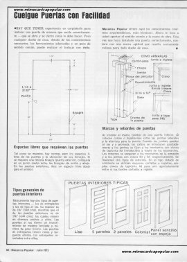 Cuelgue Puertas con Facilidad - Julio 1973