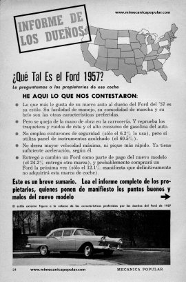 Informe de los Dueños del Ford 1957 - Mayo 1957
