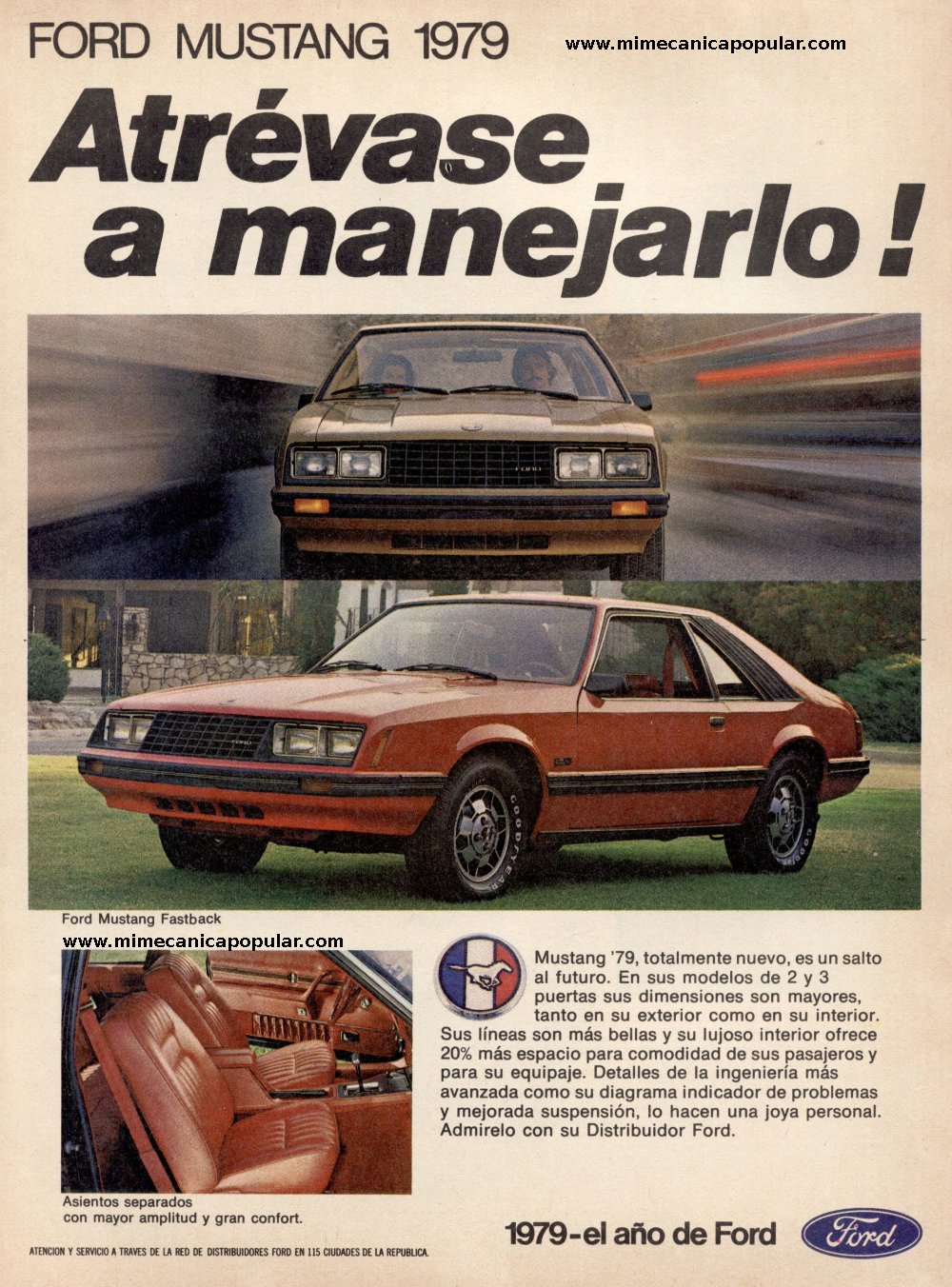 Publicidad - FORD MUSTANG 1979 - Noviembre 1978