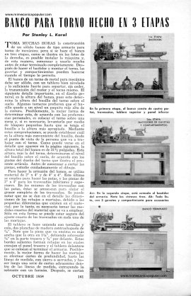Banco Para Torno Hecho en 3 Etapas - Octubre 1954
