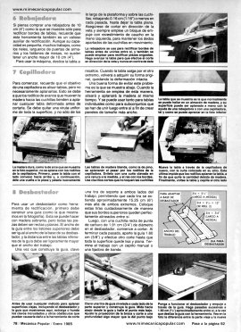 10 consejos para alisar madera - Enero 1985