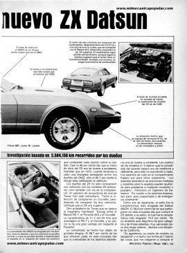 Más economía en el nuevo ZX Datsun - Mayo 1981