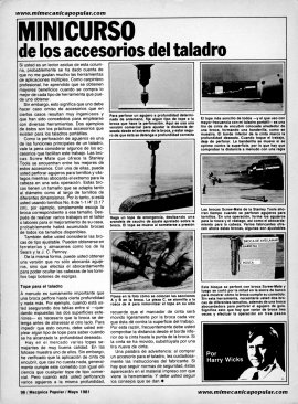 MINICURSO de los accesorios del taladro - Mayo 1981