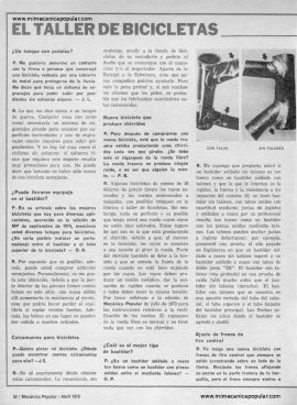 Taller de Bicicletas - Abril 1975