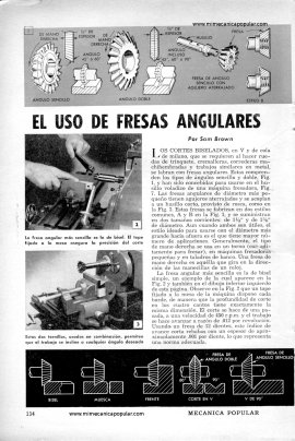 El Uso De Fresas Angulares - Julio 1957