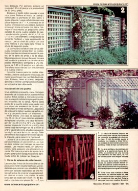 4 cercas que puede construir - Agosto 1984