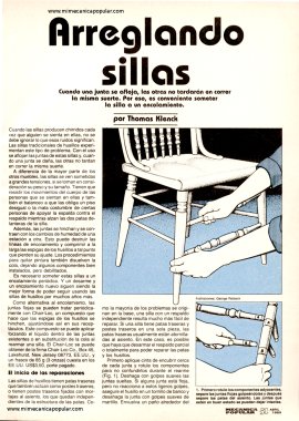 Arreglando sillas - Abril 1989
