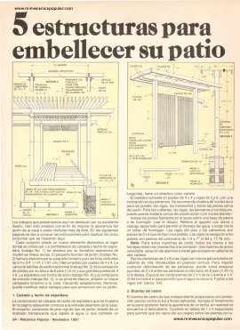 5 estructuras para embellecer su patio - Noviembre 1981