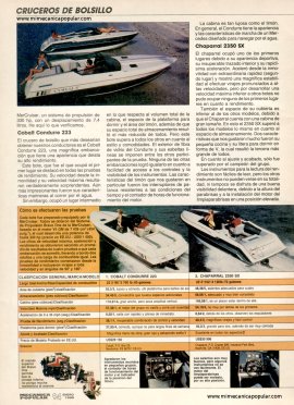 Prueba comparativa de 5 CRUCEROS DE BOLSILLO - Enero 1990