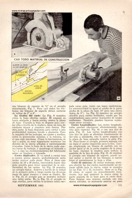 Cómo Usar La Sierra Eléctrica - Noviembre 1952