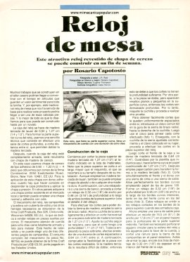 Reloj de mesa - Mayo 1989