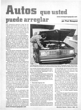 Autos que usted puede arreglar - Febrero 1985