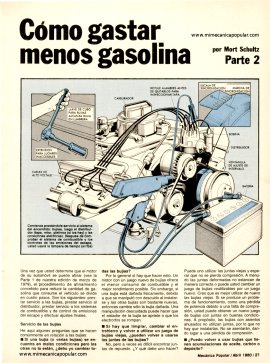 Cómo gastar menos gasolina Parte II - Abril 1980