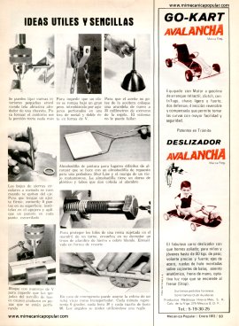 Ideas Útiles y Sencillas para el Taller - Enero 1972