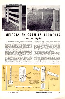 Mejoras en Granjas Agrícolas con hormigón - Octubre 1955