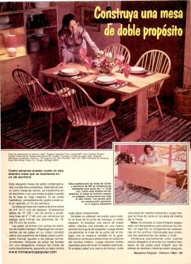 Construya una mesa de doble propósito - Febrero 1983
