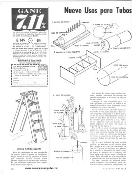 Nueve Usos para Tubos de Cartón - Diciembre 1966