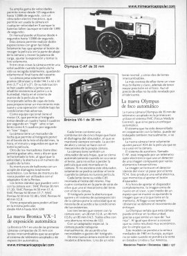 Los nuevos equipos fotográficos en Diciembre 1980