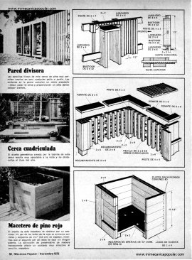 Proyectos para el patio - Noviembre 1975