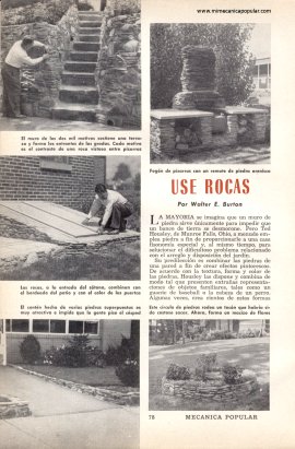 Use Rocas Para Adornar Su Jardín - Agosto 1954
