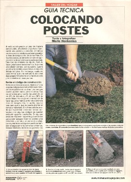 Colocando Postes en el Patio - Agosto 1993