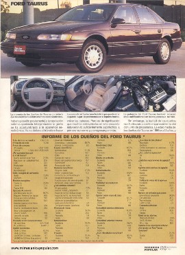 Informe de los dueños: Ford Taurus -Noviembre 1993