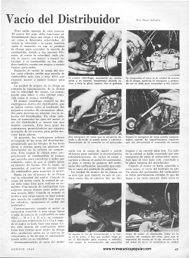 Cómo Comprobar el Avance del Vacío del Distribuidor -Agosto 1969