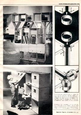 Construcción modular de anaqueles y armarios - Diciembre 1971