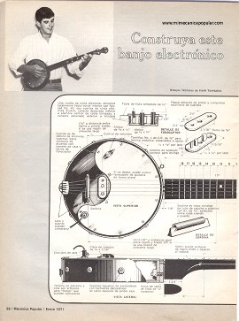 Construya este banjo electrónico - Enero 1971