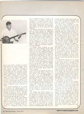 Construya este banjo electrónico - Enero 1971