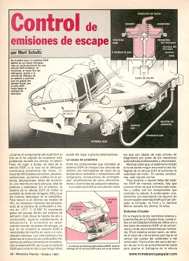 Control de emisiones de escape - Octubre 1987
