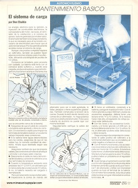 Mantenimiento al sistema de carga - Abril 1993