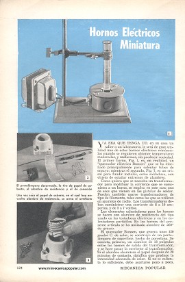Hornos Eléctricos Miniatura - Septiembre 1957