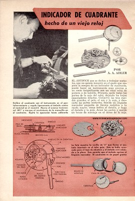 Indicador de cuadrante hecho de un viejo reloj - Mayo 1952